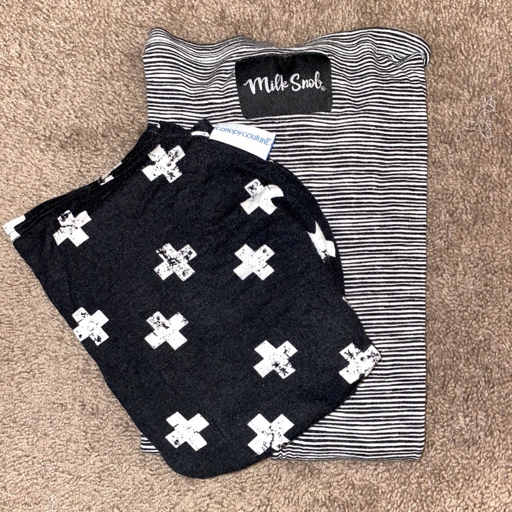 2 Gender Neutral Car seat/Breastfeeding covers